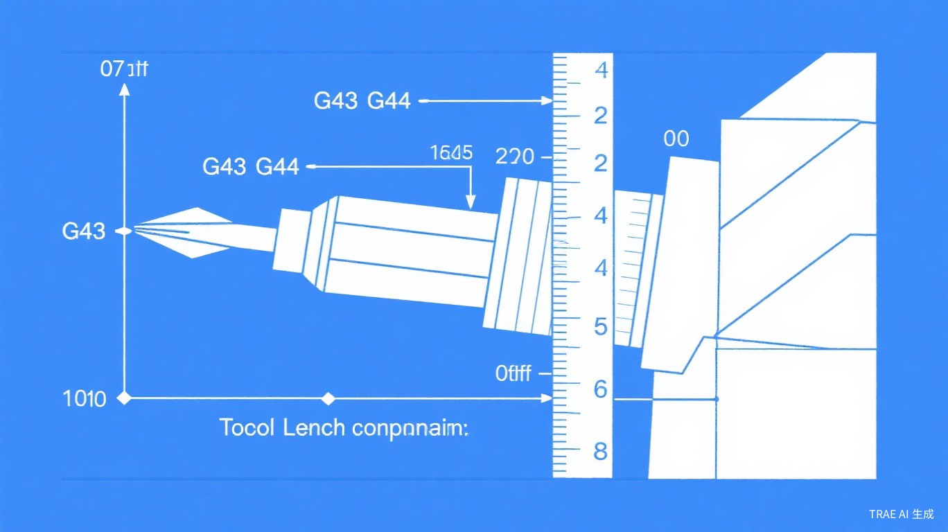 G代码G43-G44刀具补偿详解