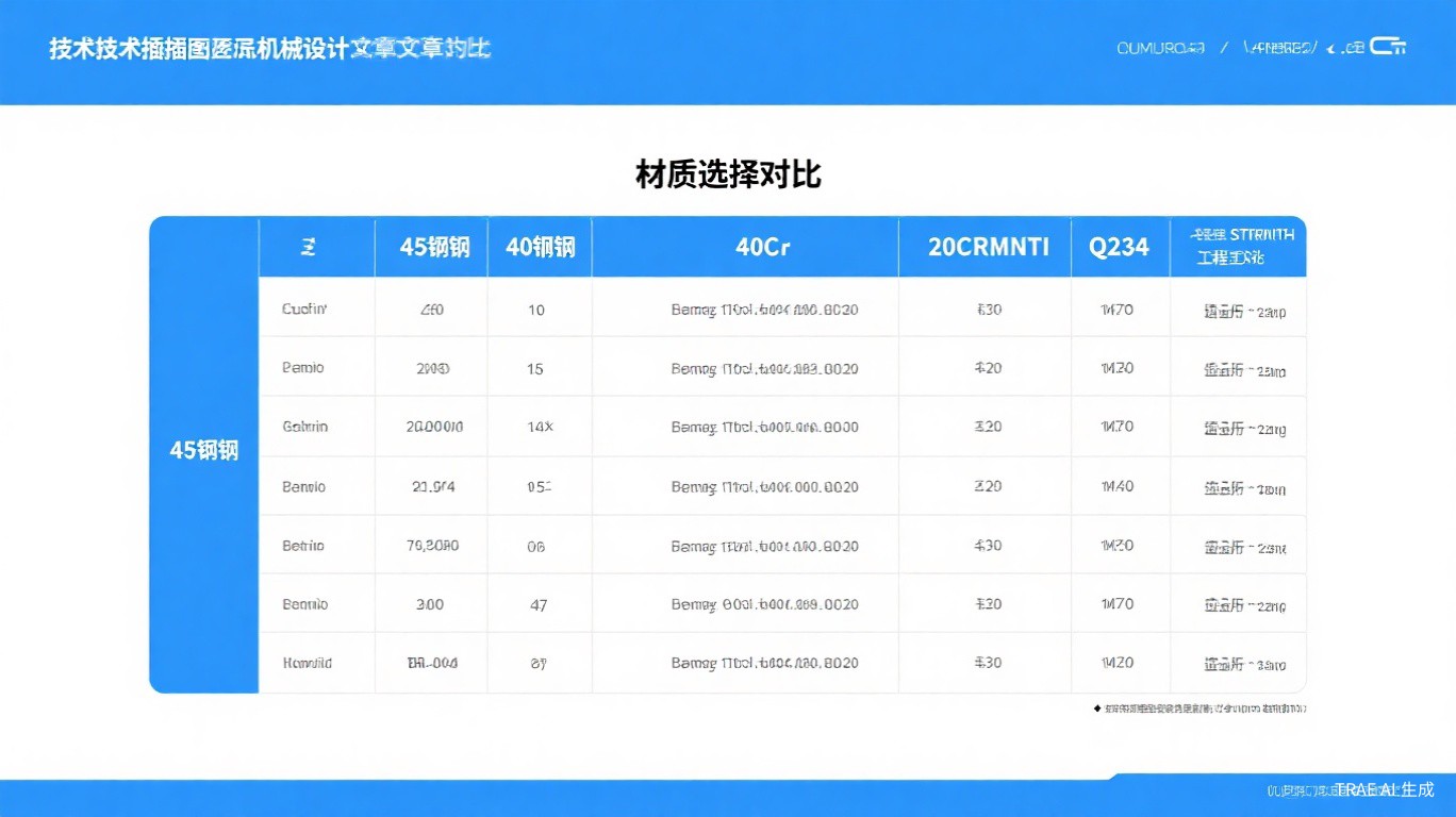 机械零件材料选择指南